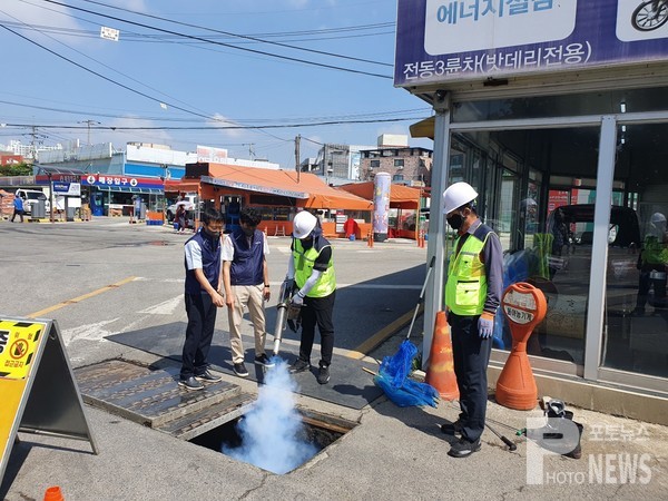 안성시, 여름철 대비 하수관로 방역 현장 점검